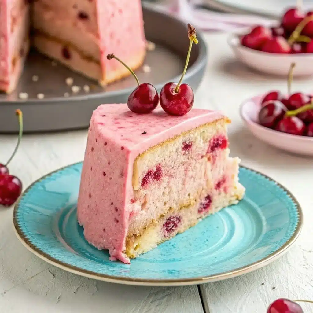 Cherry Chip Cake Mix Recipe: Sweet Nostalgia in Every Bite 1 Cherry chip cake mix on vintage plate