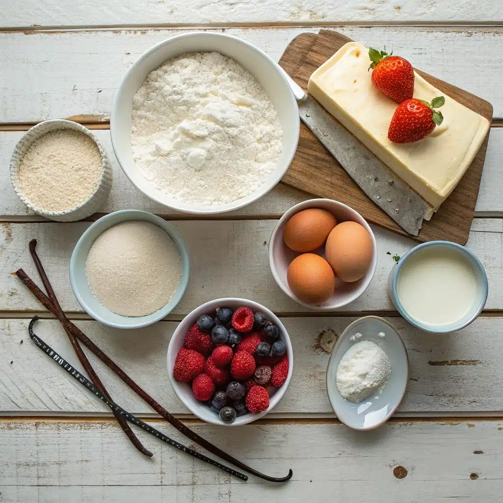 Cream Cake: A Fluffy Classic You’ll Keep Coming Back To 7 flat lay of cream cake ingredients flour sugar