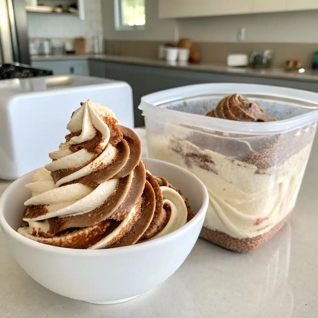 Chocolate and Vanilla Ice Cream: The Perfect Flavor Duo That Never Fails 2 chocolate and vanilla swirled ice cream in a bowl