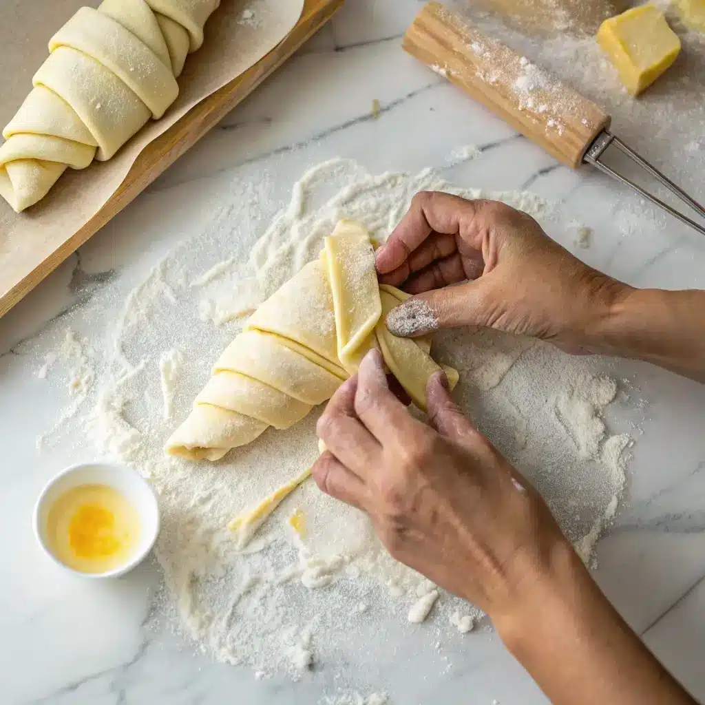 Croissant Sourdough Bread: A Buttery, Flaky Twist on a Classic Favorite 4 laminating croissant sourdough dough