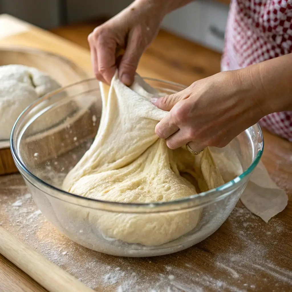 Low Calorie Sourdough Bread That Tastes Amazing 4 stretch and fold sourdough dough