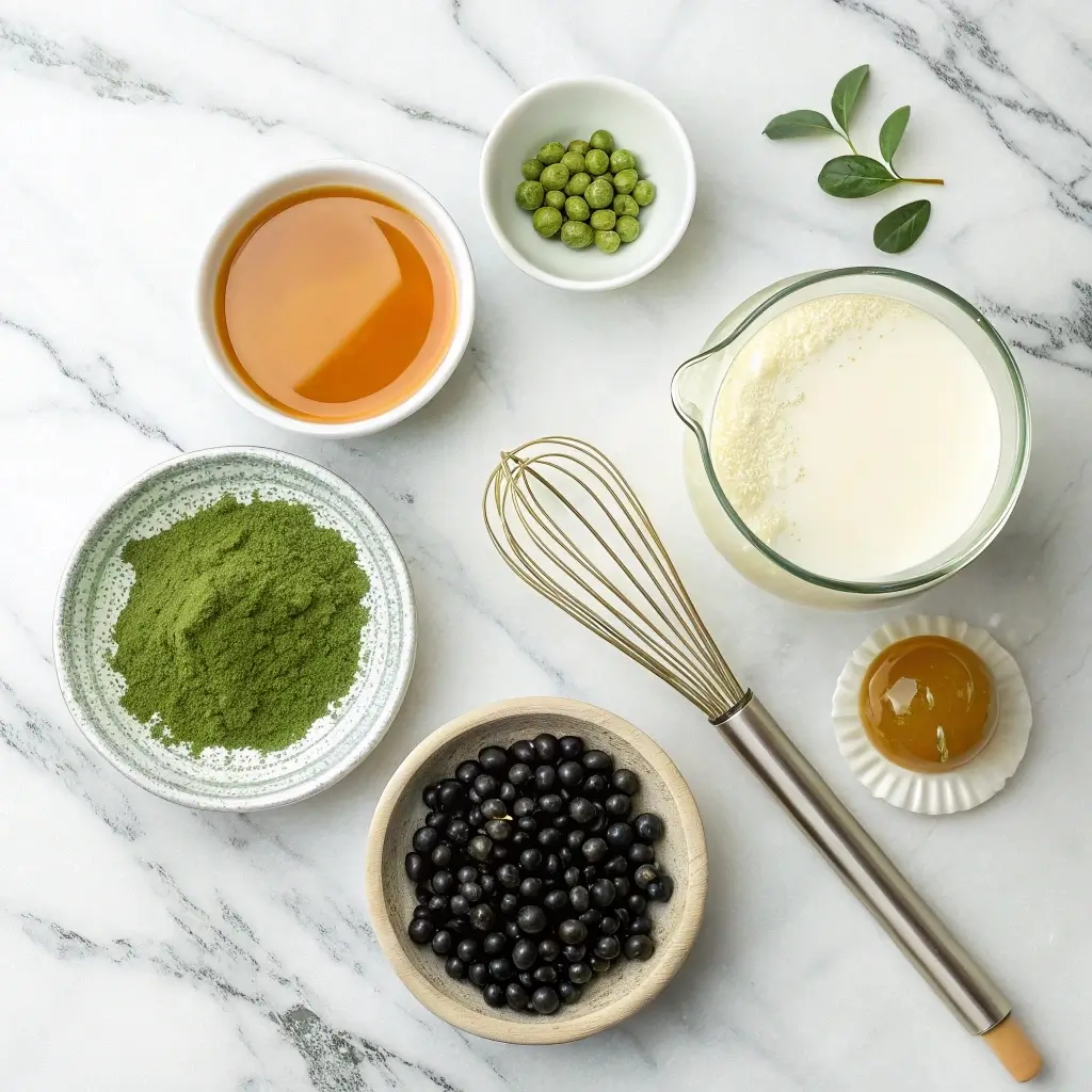 Matcha Green Tea Boba: Creamy, Refreshing, and Totally Addictive 2 ingredients for matcha green tea boba
