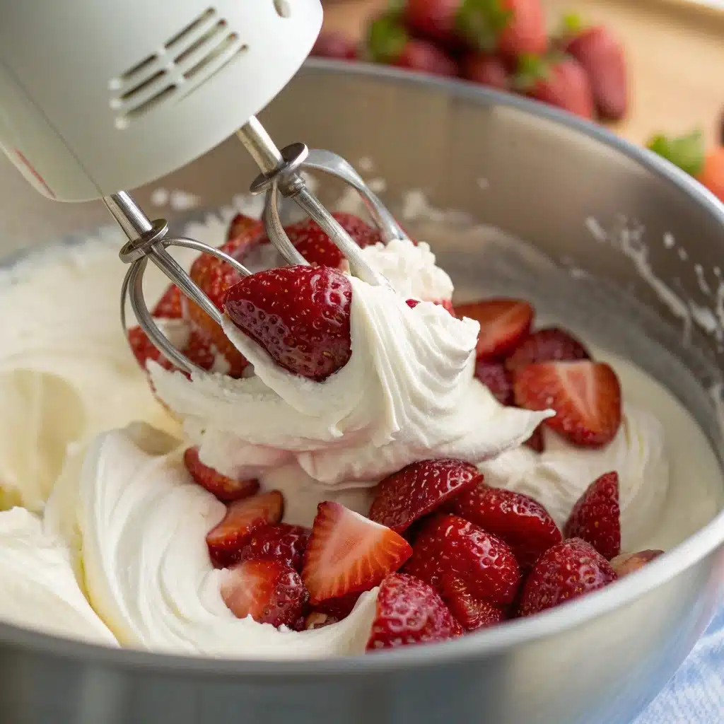 Strawberry Cream Cake That Steals the Show: Light, Creamy & Irresistible 8 whipping strawberry cream