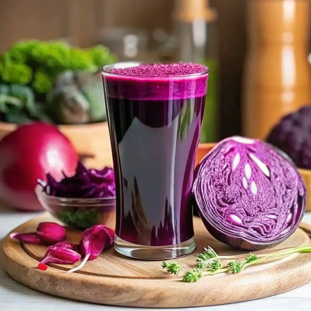 Purple Peel Drink Recipe for Weight Loss That Actually Works 1 purple peel drink recipe with lemon and purple cabbage in a mason jar