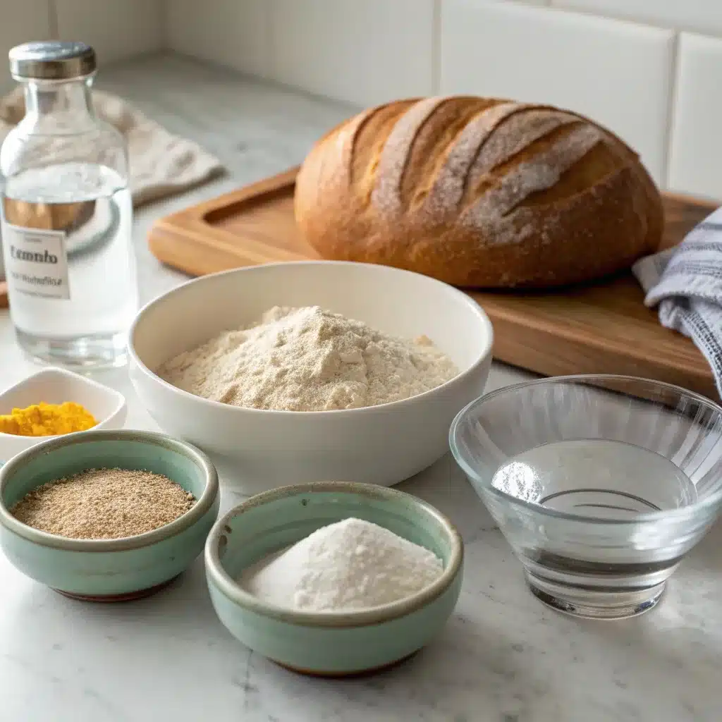 whole-foods-sourdough-ingredients Whole Foods sourdough ingredients laid out